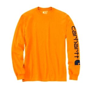 NWT Carhartt Logo Sleeve Graphic Men's Long Sleeve T-Shirt Loose Fit